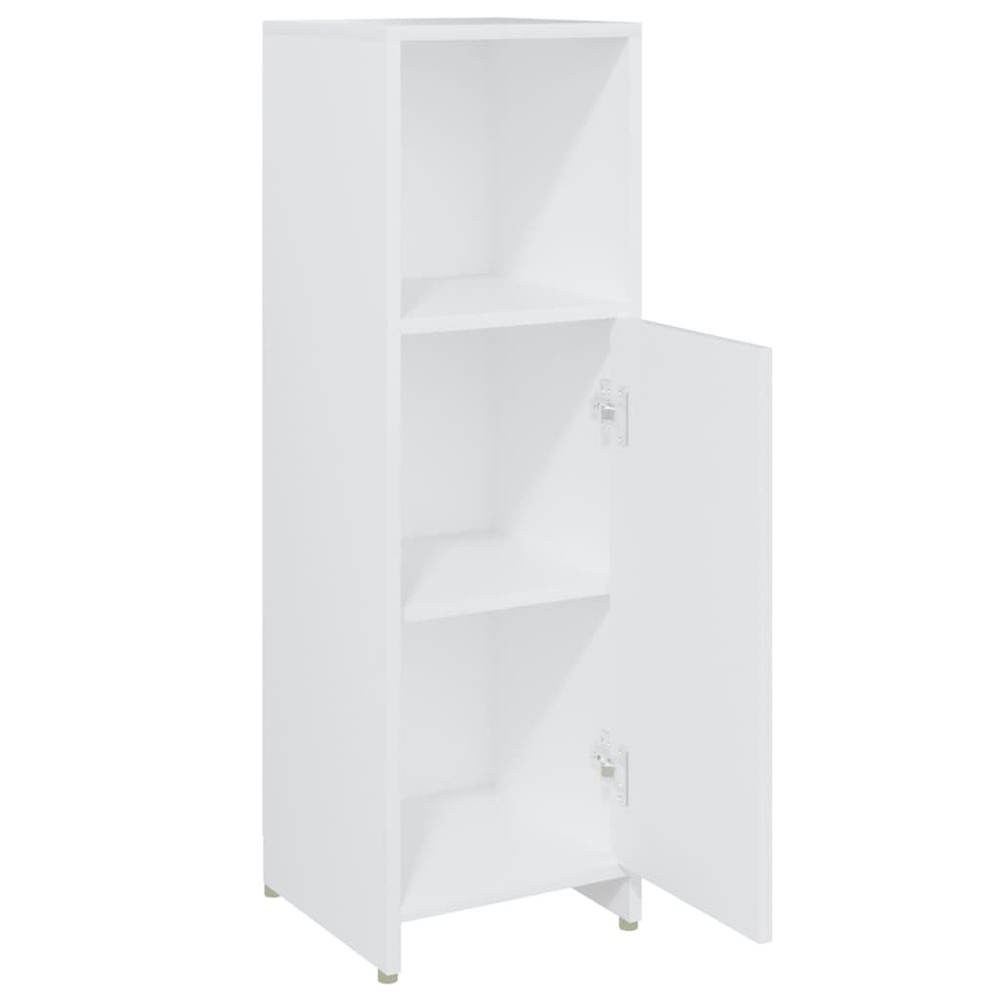 Sayreville Wooden Bathroom Cabinet With 1 Door - White