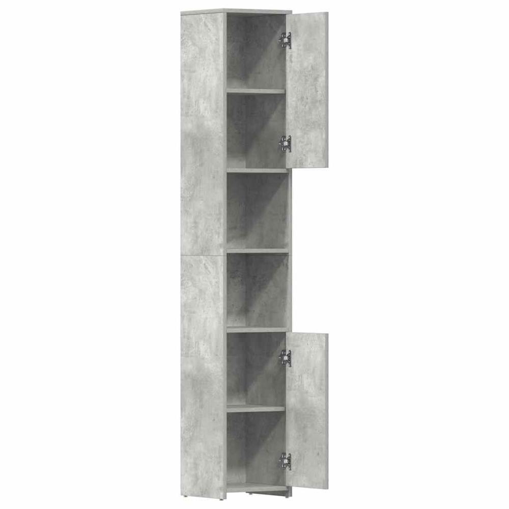 Sayreville Wooden Bathroom Cabinet With 2 Doors With Handle - Concrete Grey