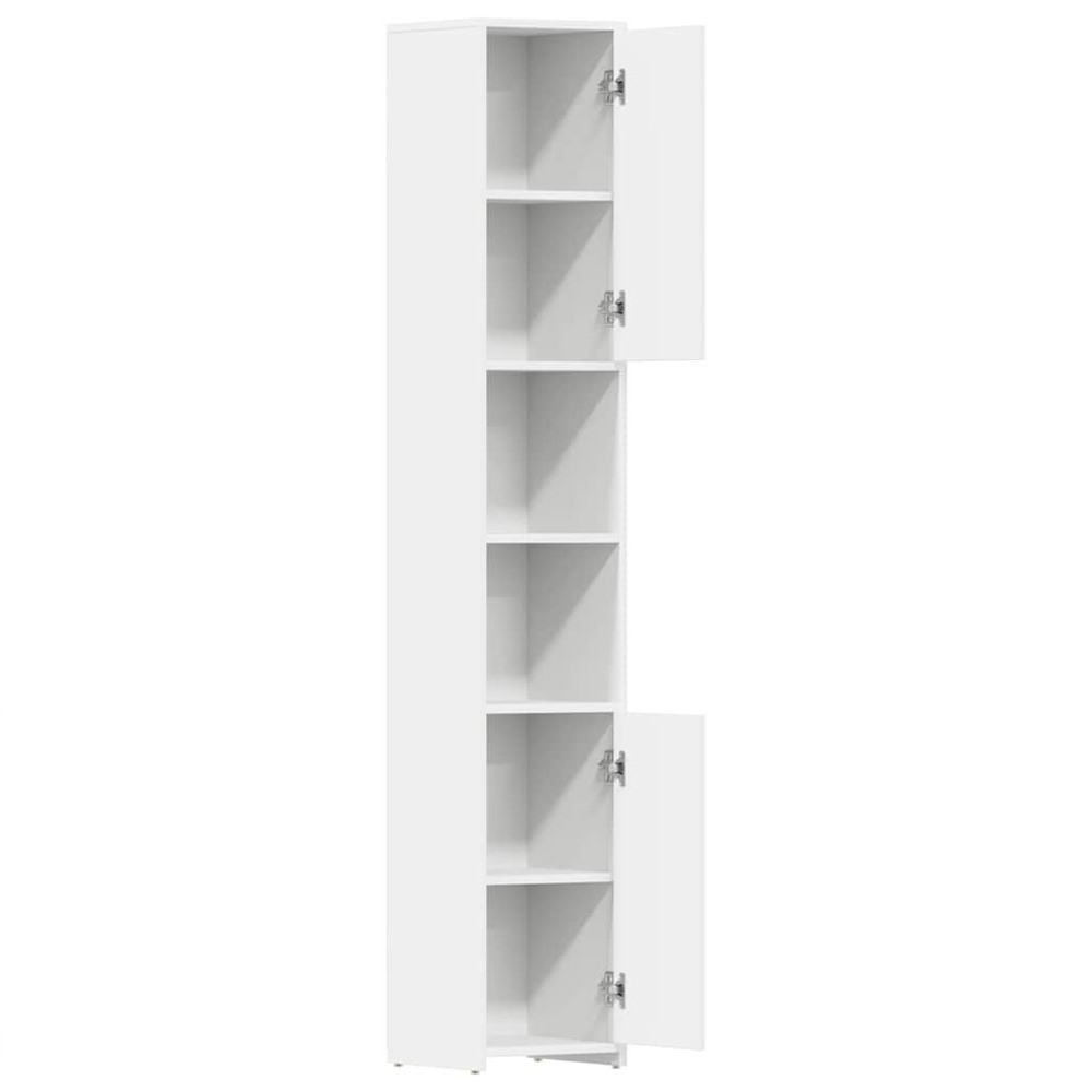 Sayreville Wooden Bathroom Cabinet With 2 Doors With Handle - White