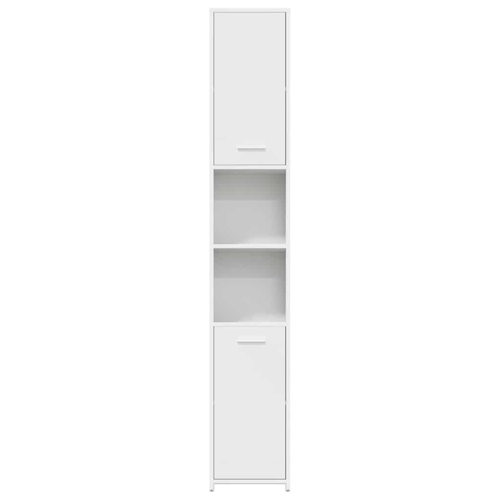 Sayreville Wooden Bathroom Cabinet With 2 Doors With Handle - White