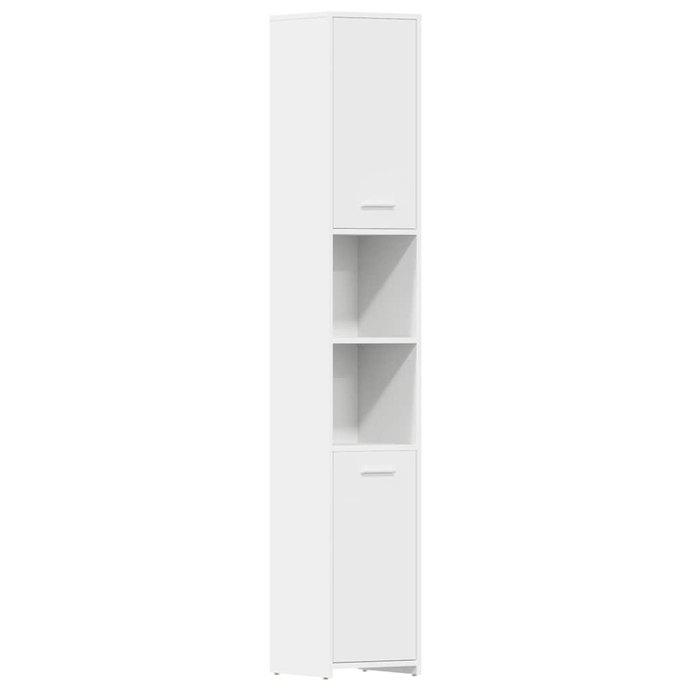 Sayreville Wooden Bathroom Cabinet With 2 Doors With Handle - White