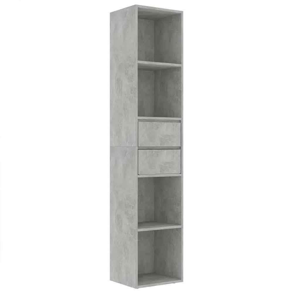 Sayreville Wooden Bathroom Cabinet With 2 Drawers - Concrete Grey
