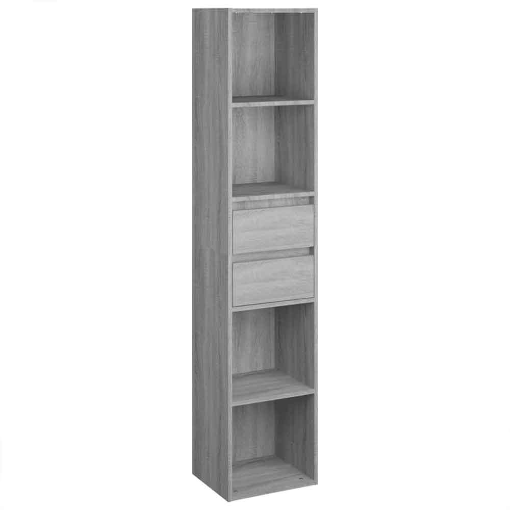 Sayreville Wooden Bathroom Cabinet With 2 Drawers - Grey Sonoma