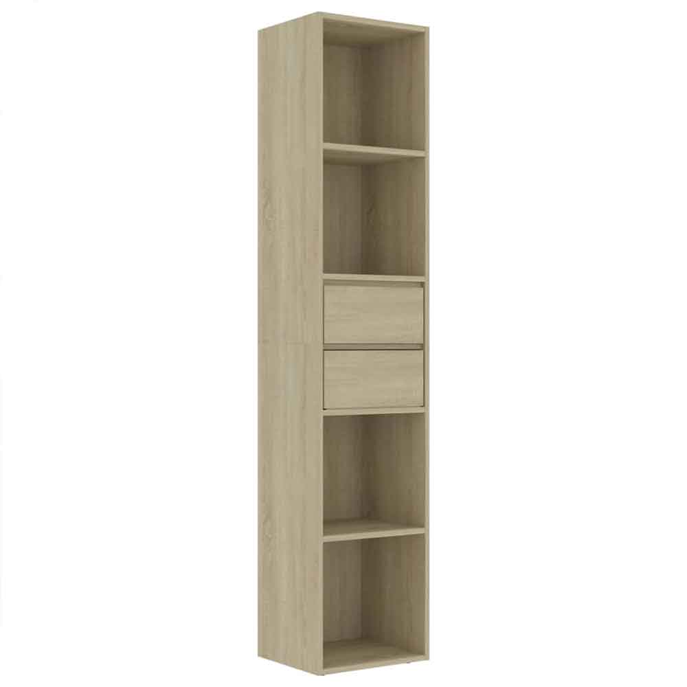 Sayreville Wooden Bathroom Cabinet With 2 Drawers - Sonoma Oak
