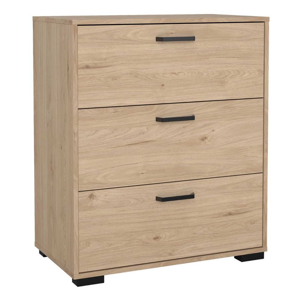 Sayreville Wooden Chest Of 3 Drawers In Jackson Hickory