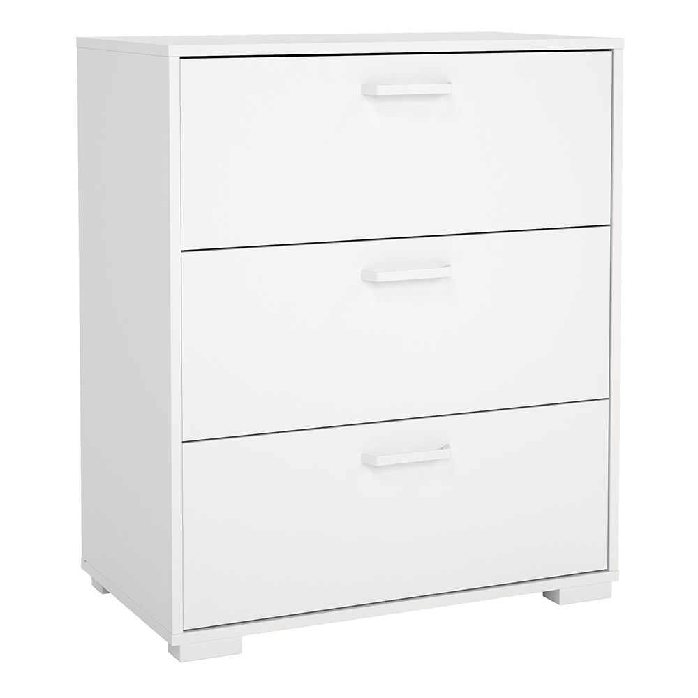 Sayreville Wooden Chest Of 3 Drawers In White