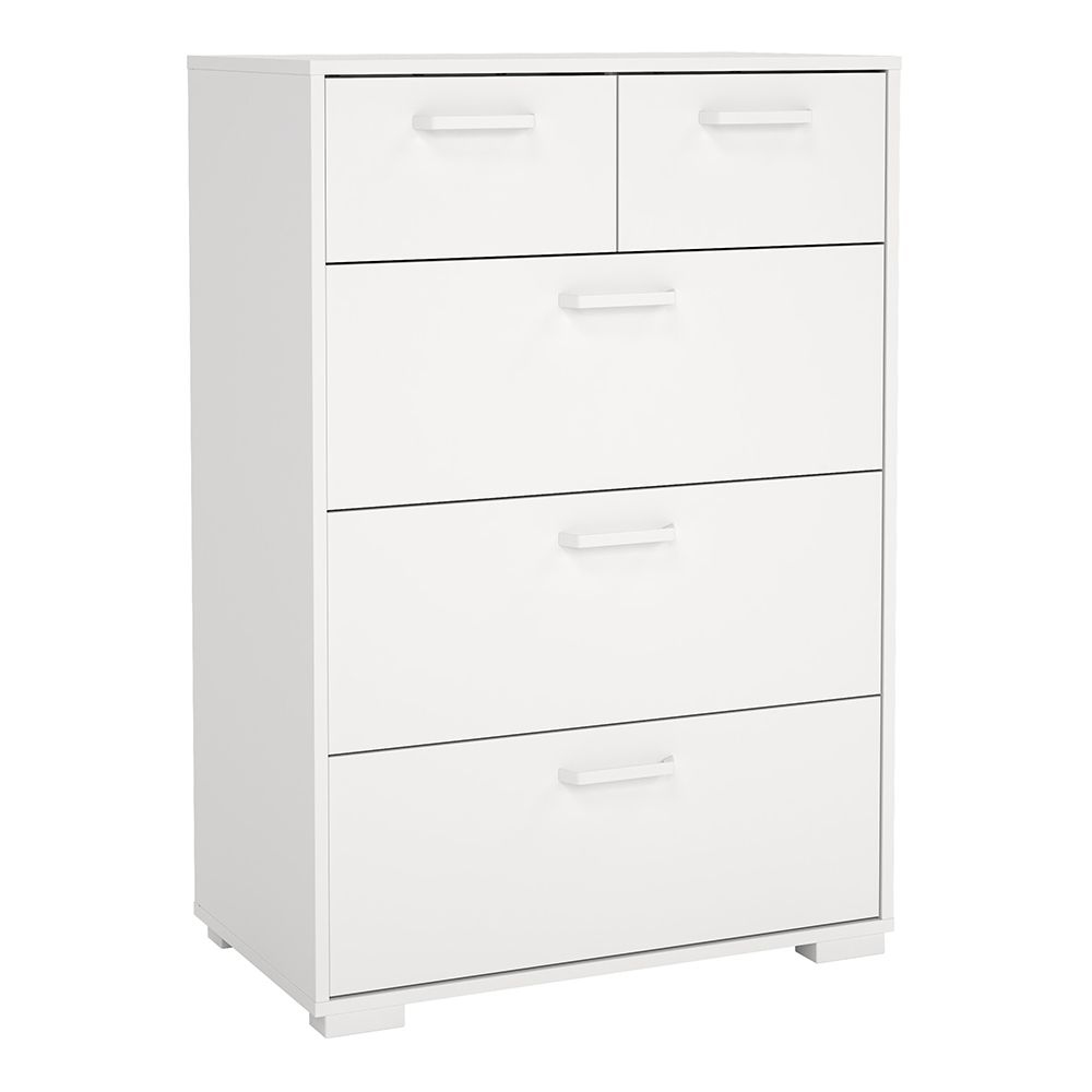 Sayreville Wooden Chest Of 5 Drawers In White