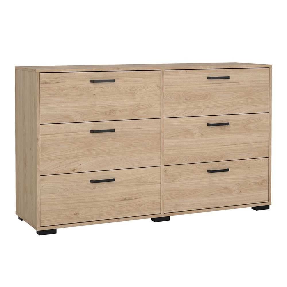 Sayreville Wooden Chest Of 6 Drawers In Jackson Hickory