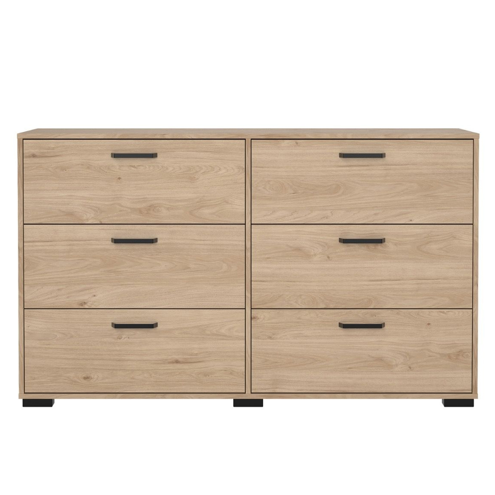 Sayreville Wooden Chest Of 6 Drawers In Jackson Hickory