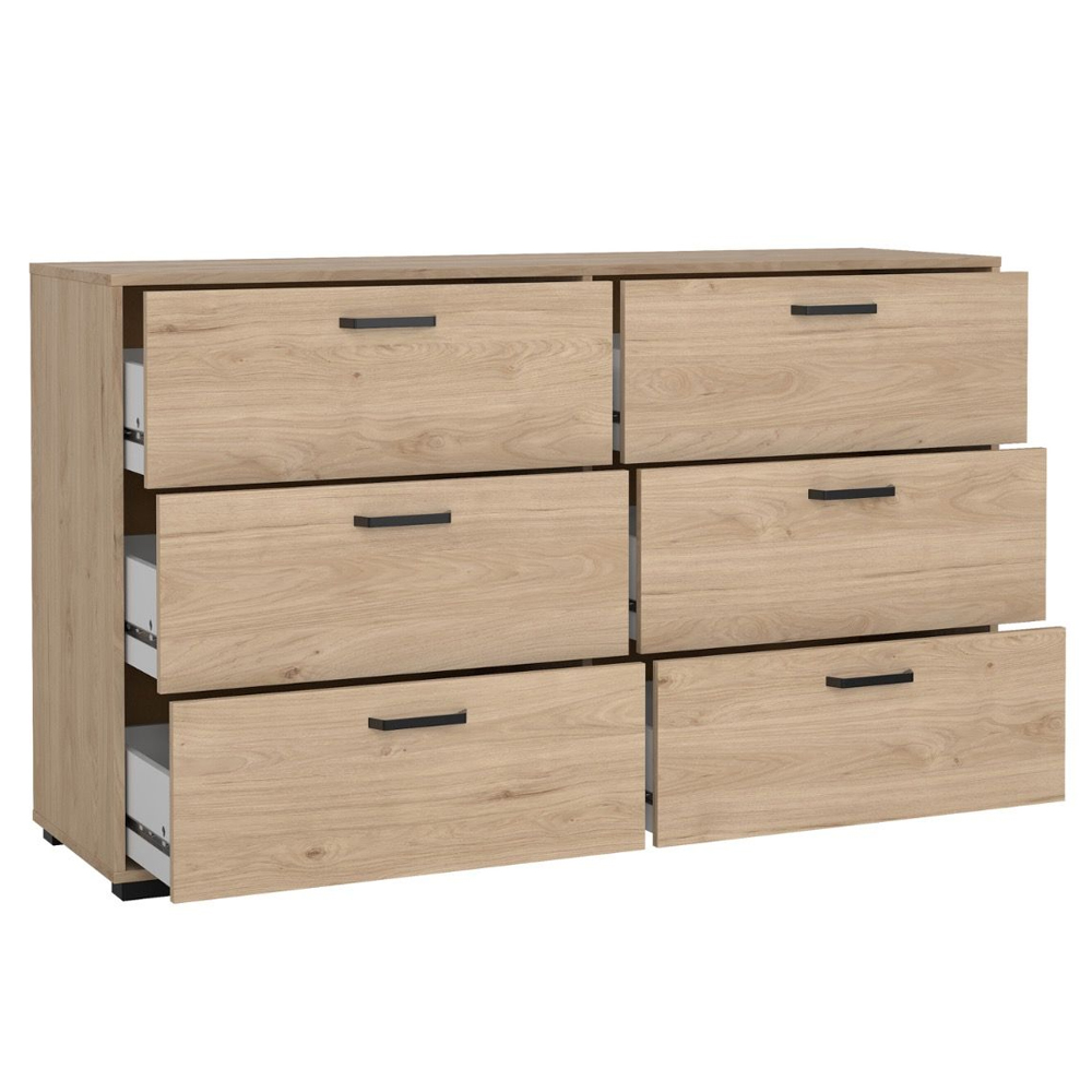 Sayreville Wooden Chest Of 6 Drawers In Jackson Hickory