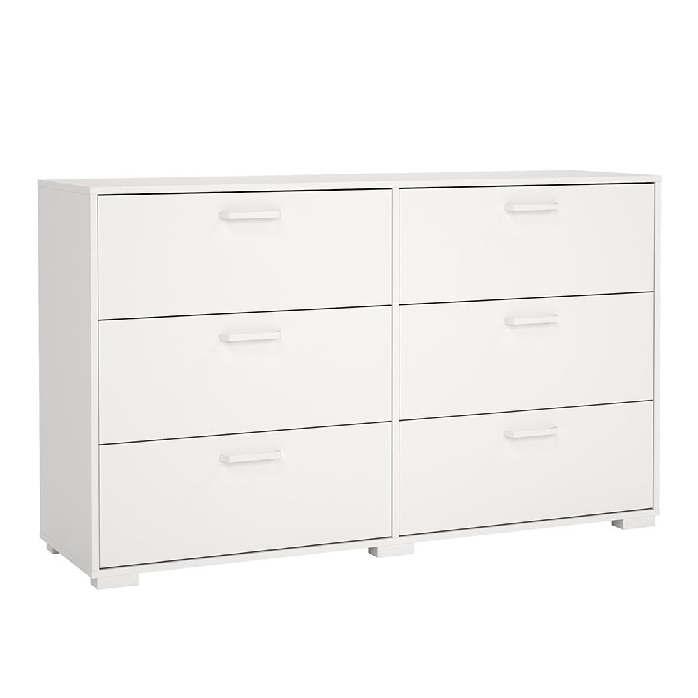 Sayreville Wooden Chest Of 6 Drawers In White