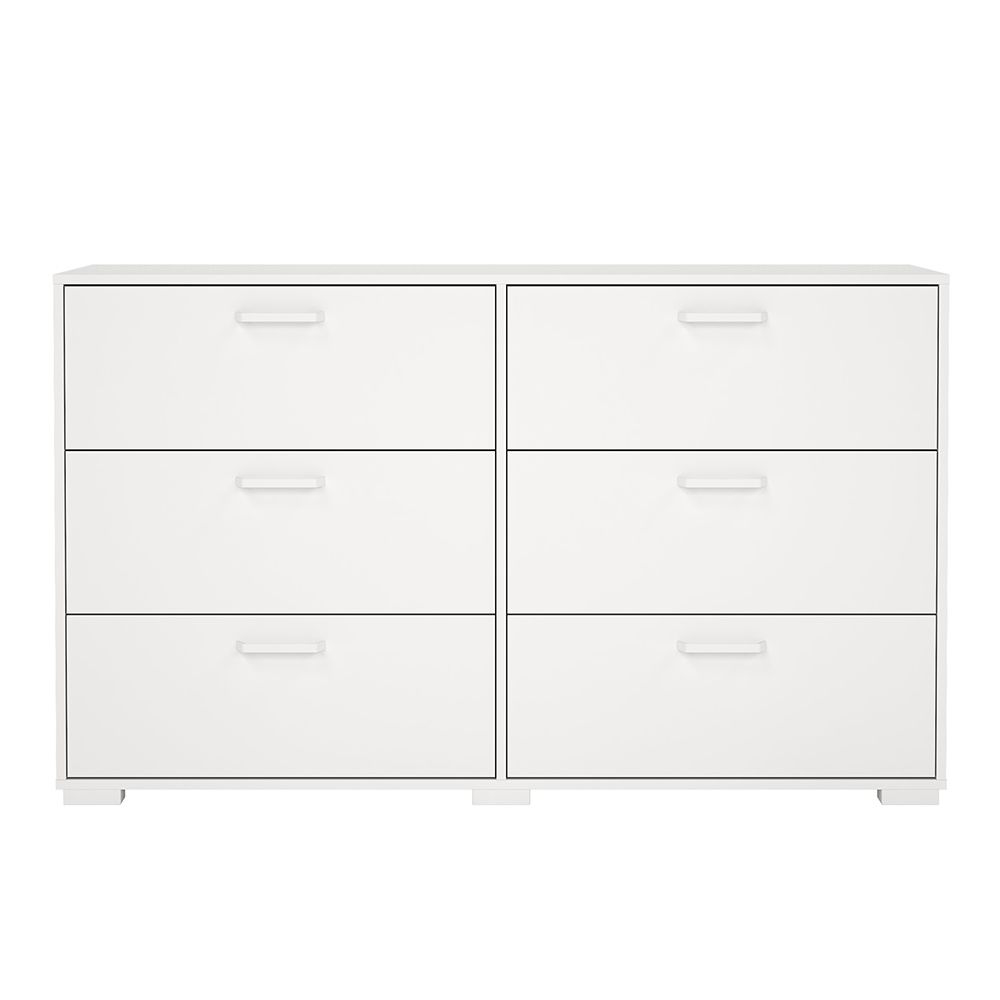 Sayreville Wooden Chest Of 6 Drawers In White