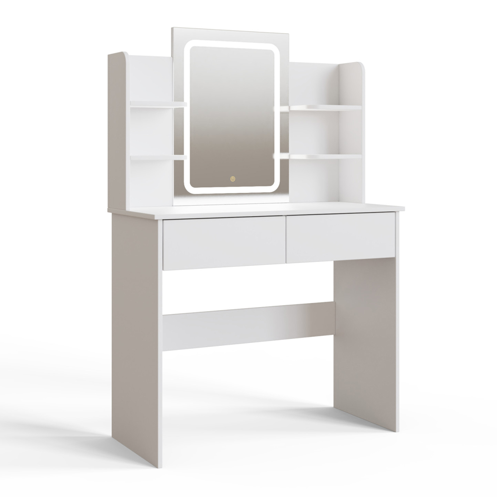 Sayreville Wooden Dressing Table Set In White