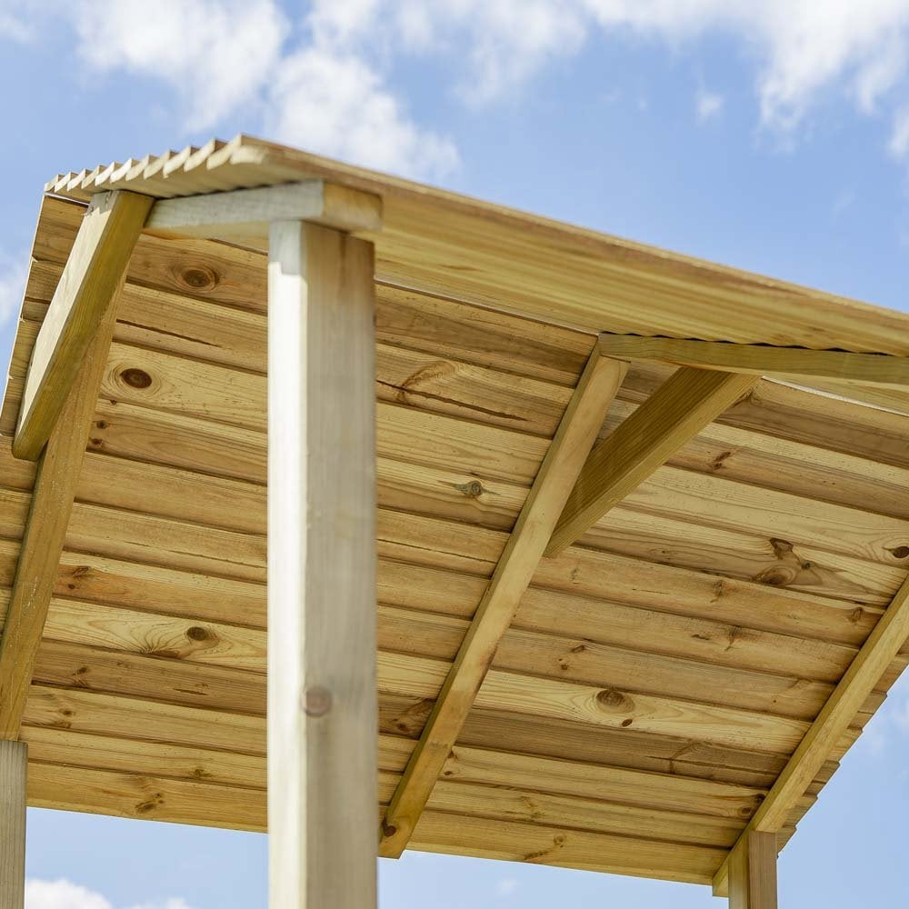 Sayreville Wooden Garden Gazebo With Sandpit In Natural