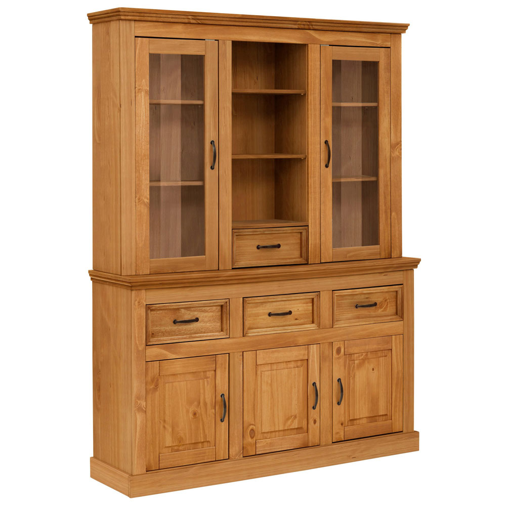 Sazelo Wooden Display Unit with 5 Doors in Stained Wax