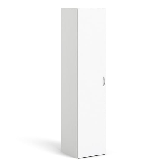 Product photograph of Scalia Wooden Wardrobe With 1 Door In White from Furniture in Fashion