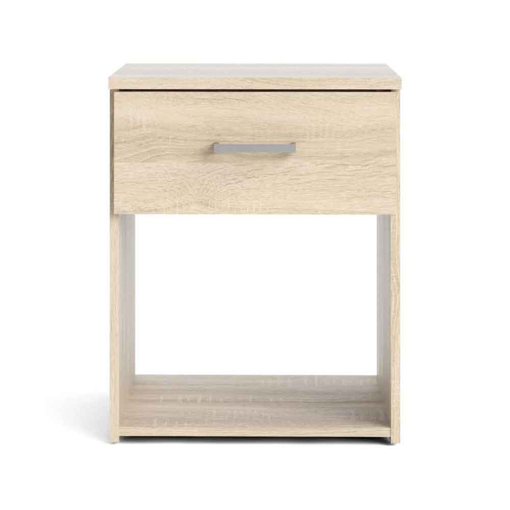 Scalia Wooden Bedside Cabinet With 1 Drawer In Oak