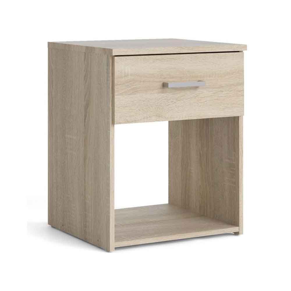 Scalia Wooden Bedside Cabinet With 1 Drawer In Oak