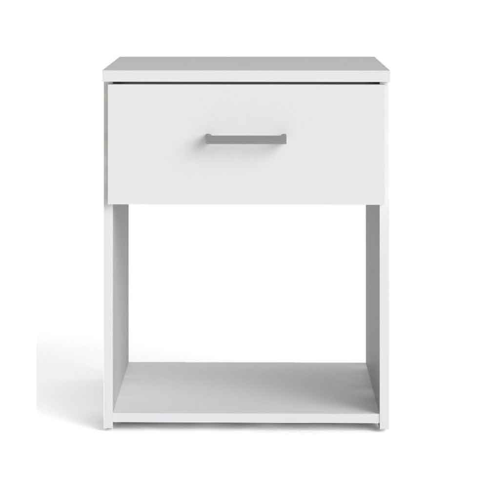 Scalia Wooden Bedside Cabinet With 1 Drawer In White
