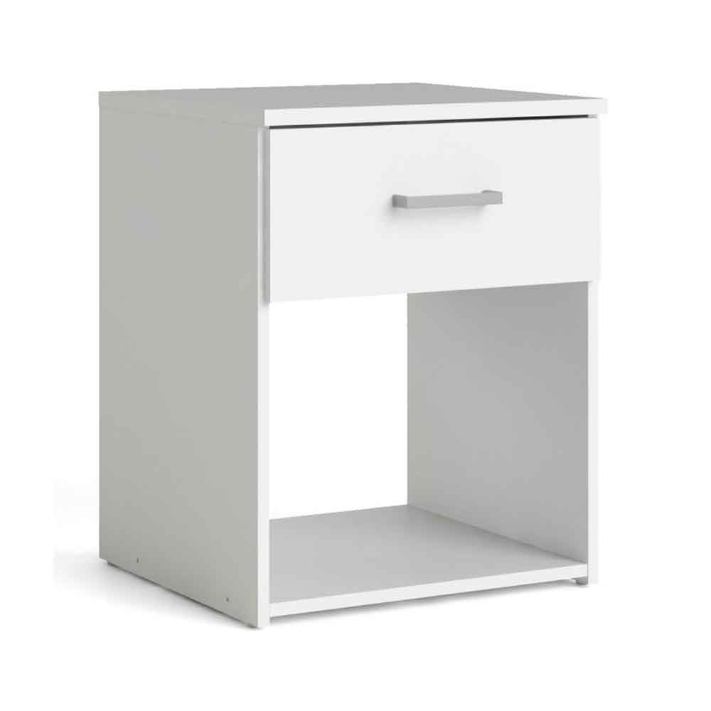 Scalia Wooden Bedside Cabinet With 1 Drawer In White