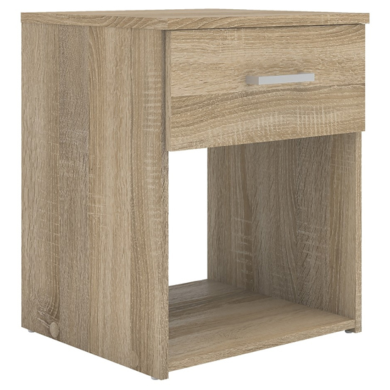 Scalia Wooden Bedside Cabinet With 1 Drawer In Oak