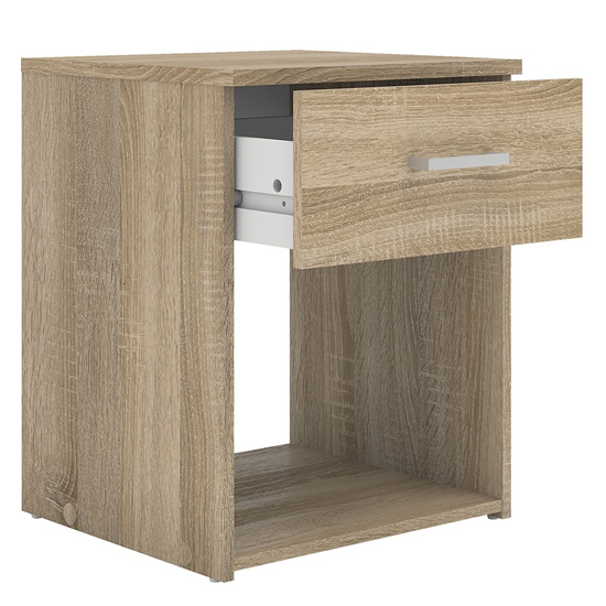Scalia Wooden Bedside Cabinet With 1 Drawer In Oak