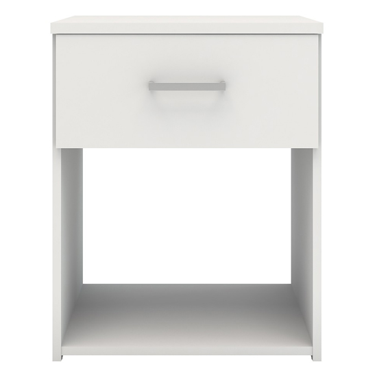 Scalia Wooden Bedside Cabinet With 1 Drawer In White
