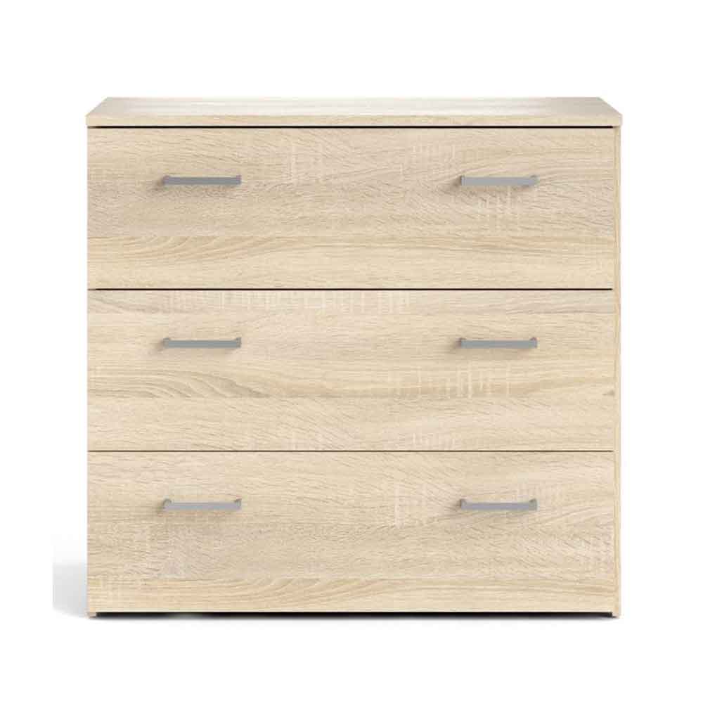 Scalia Wooden Chest Of 3 Drawers In Oak