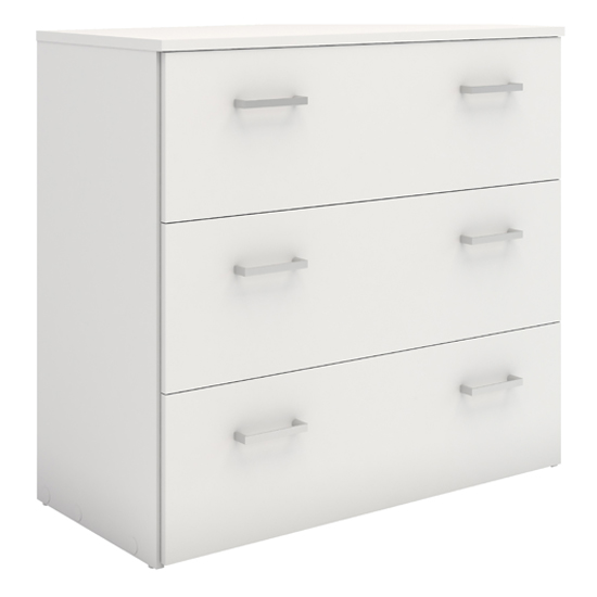Scalia Wooden Chest Of 3 Drawers In White