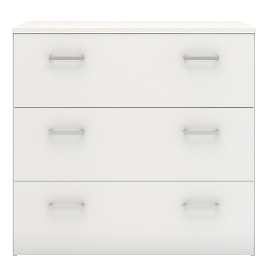 Scalia Wooden Chest Of 3 Drawers In White