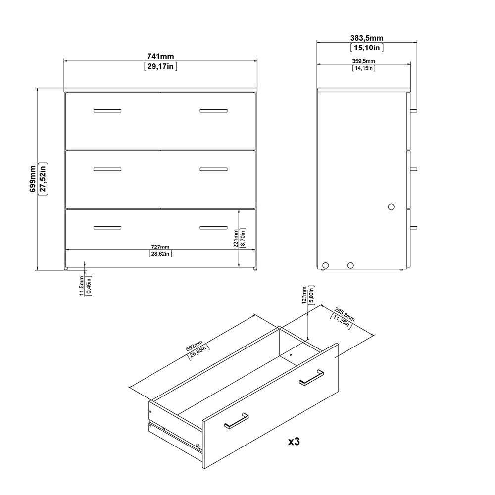 Scalia Wooden Furniture Set With 2 Doors Wardrobe In Oak
