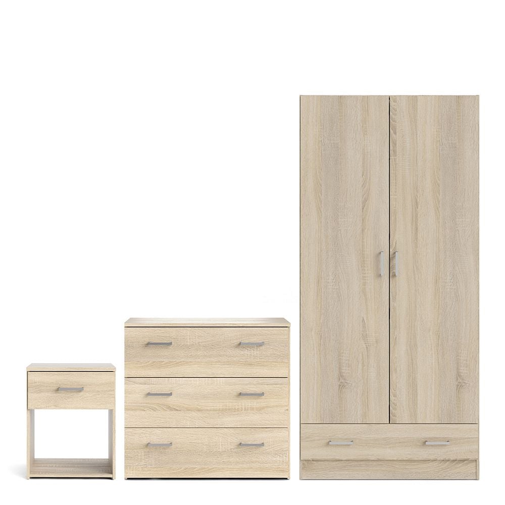Read more about Scalia wooden furniture set with 2 doors wardrobe in oak