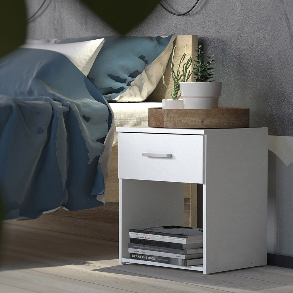 Scalia Wooden Furniture Set With 2 Doors Wardrobe In White