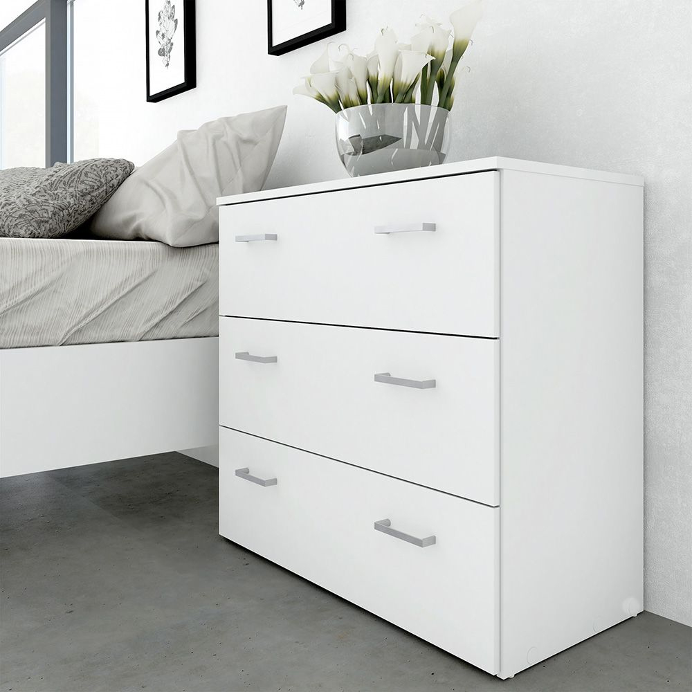 Scalia Wooden Furniture Set With 2 Doors Wardrobe In White