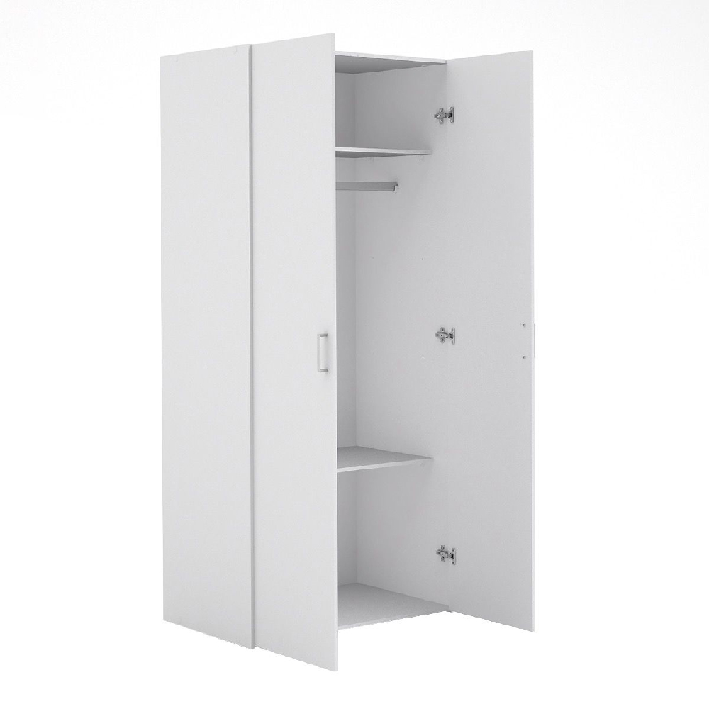 Scalia Wooden Furniture Set With 2 Doors Wardrobe In White