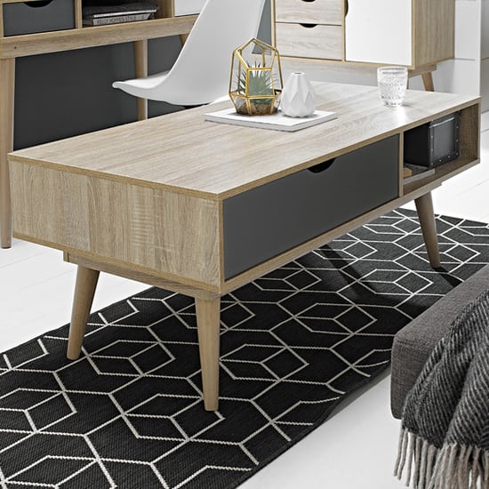 Read more about Scandia wooden coffee table in oak and grey