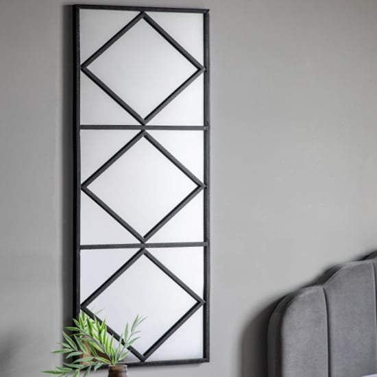 Photo of Scarva rectangular wall mirror in black frame