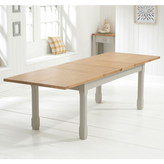 Schedar Large Wooden Extending Dining Table In Oak And Grey_2