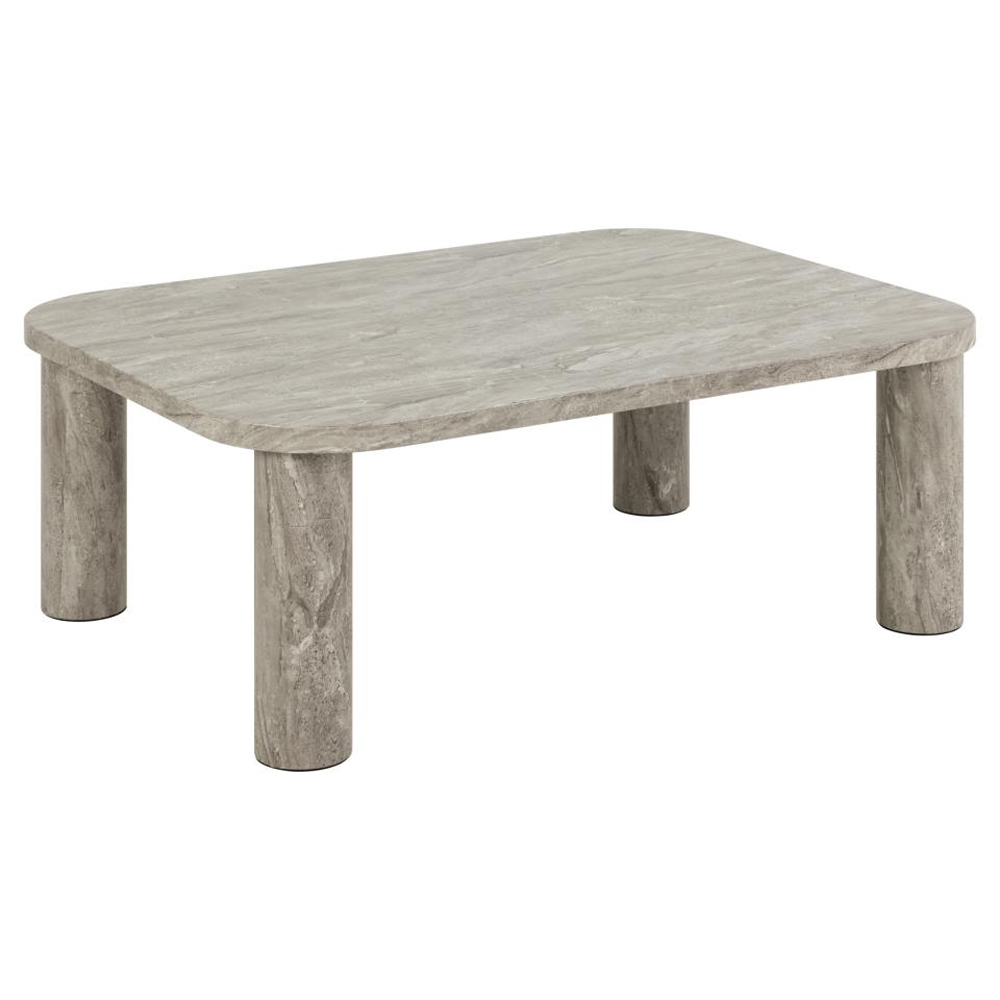 Schijndel Wooden Rectangular Coffee Table In Grey Marble Effect