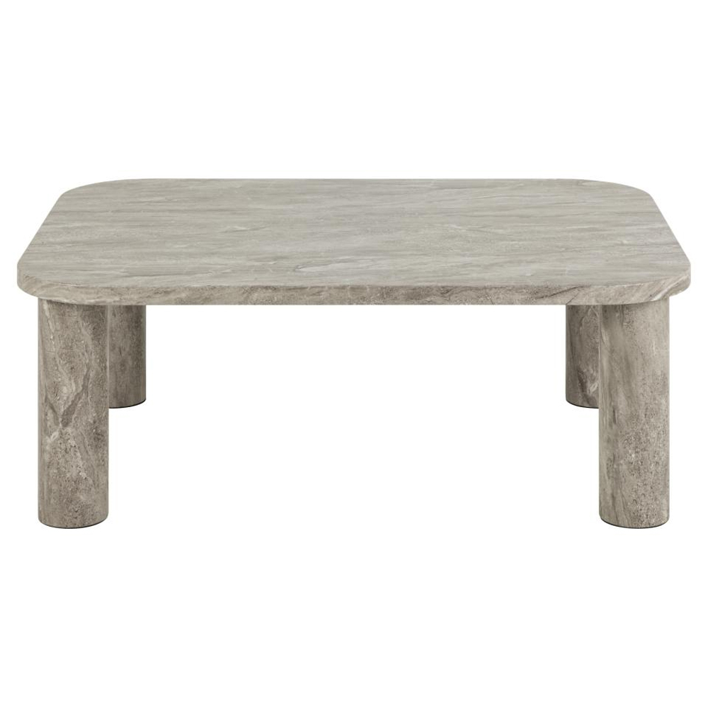 Schijndel Wooden Rectangular Coffee Table In Grey Marble Effect