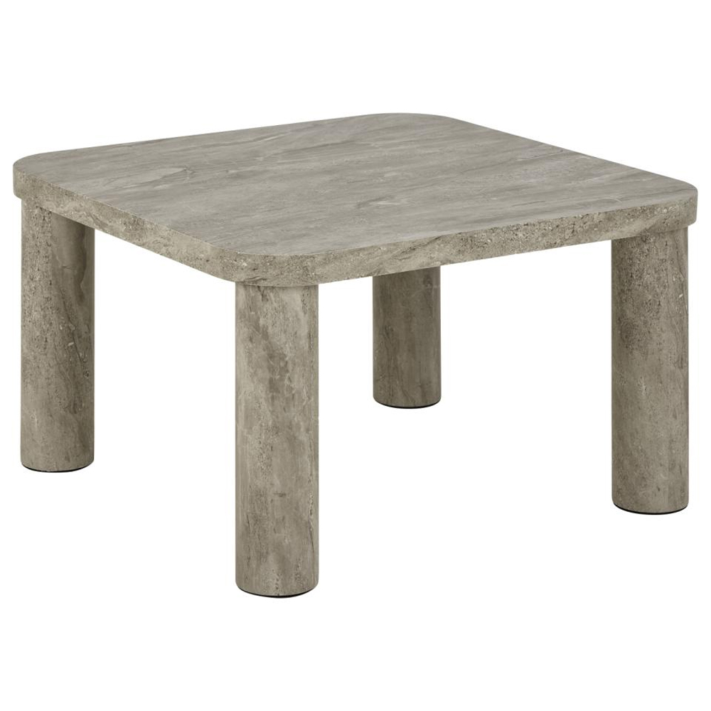 Schijndel Wooden Square Coffee Table In Grey Marble Effect