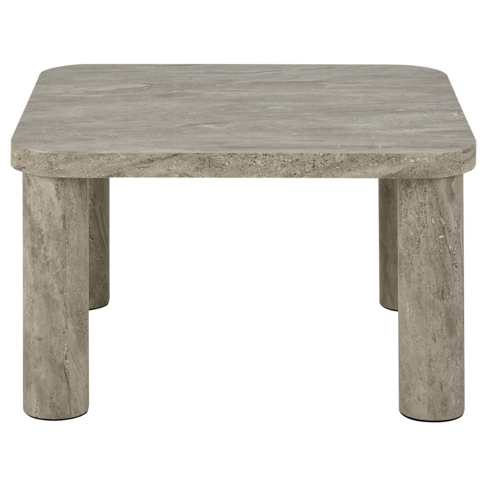 Schijndel Wooden Square Coffee Table In Grey Marble Effect
