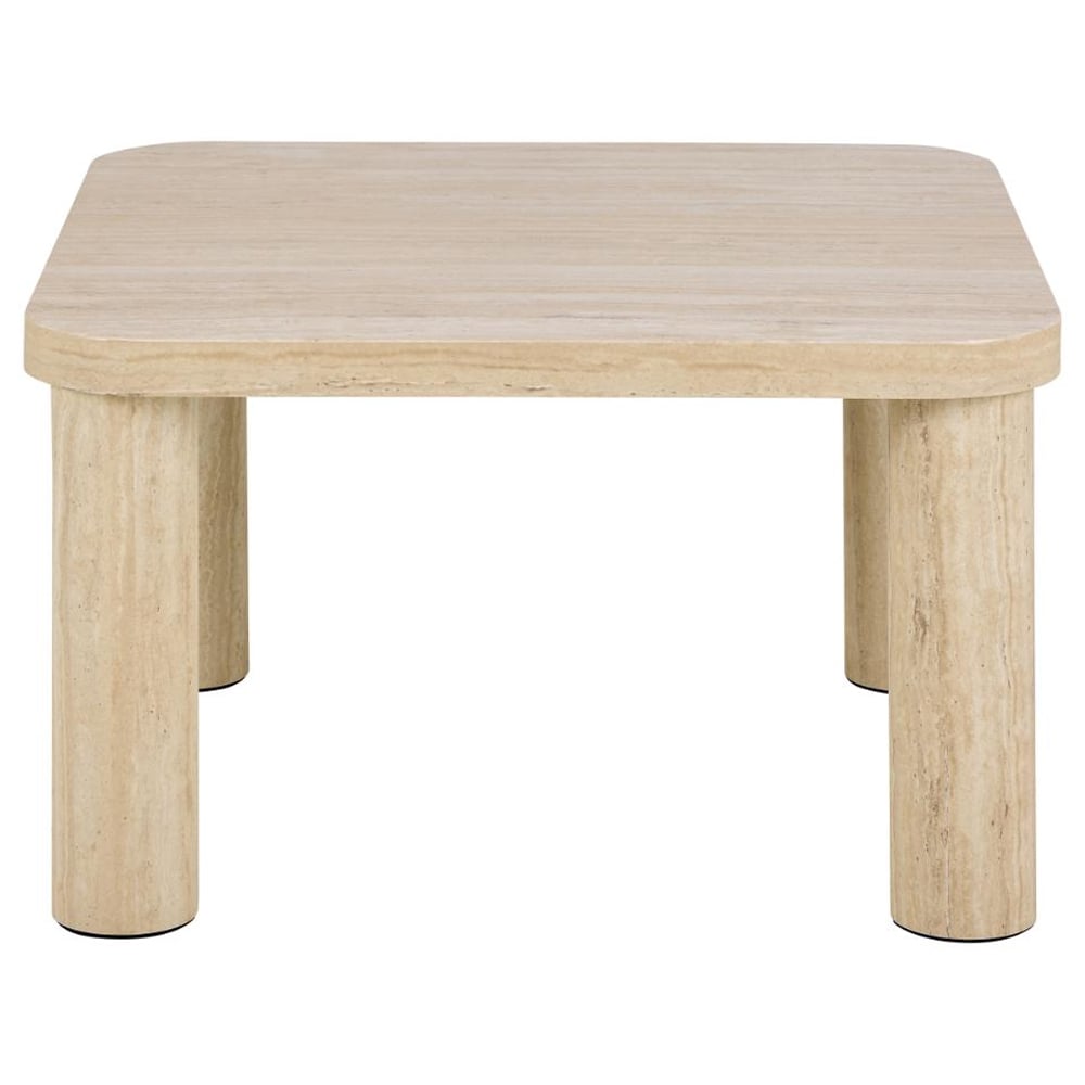 Schijndel Wooden Square Coffee Table In Travertine