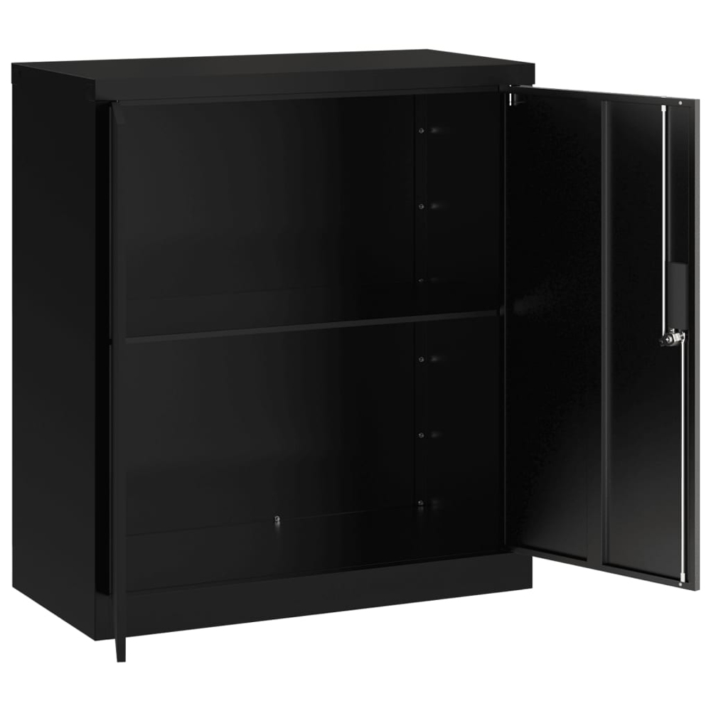 Schriever Steel Office Filing Cabinet In Black