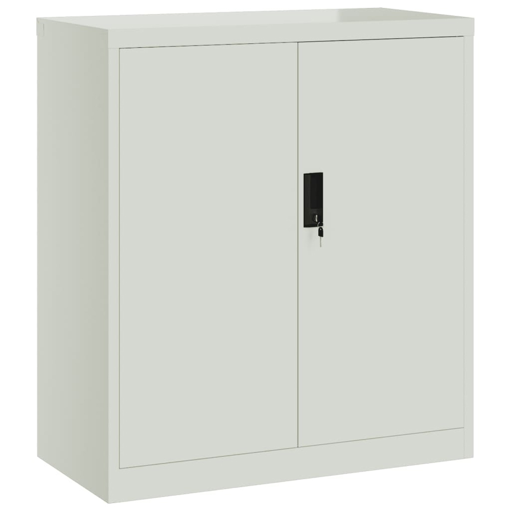 Schriever Steel Office Filing Cabinet In Light Grey