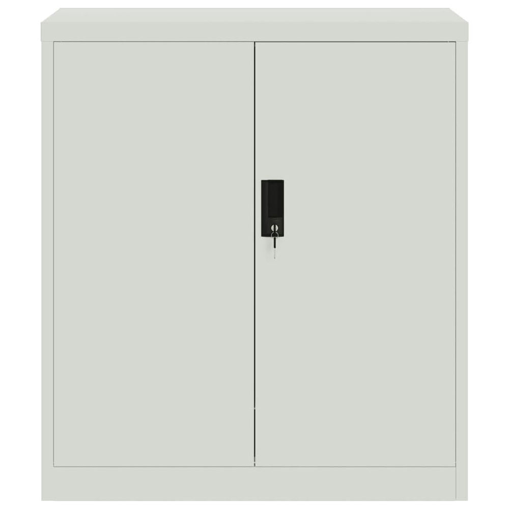 Schriever Steel Office Filing Cabinet In Light Grey