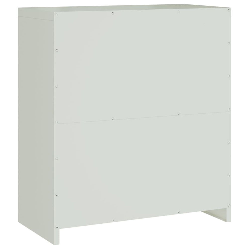 Schriever Steel Office Filing Cabinet In Light Grey