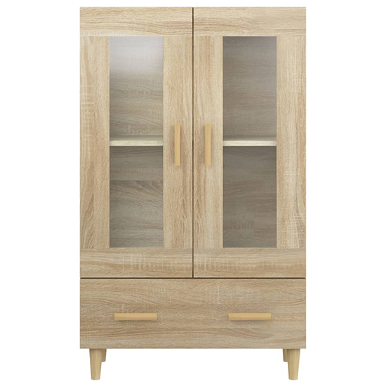 Scipo Wooden Highboard With 2 Doors 1 Drawers In Sonoma Oak