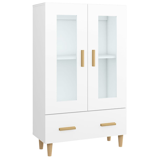 Scipo Wooden Highboard With 2 Doors 1 Drawers In White