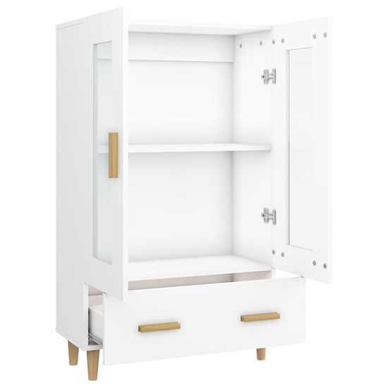 Scipo Wooden Highboard With 2 Doors 1 Drawers In White